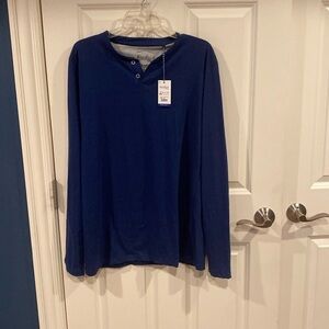 XL Blue Black Threads mens long sleeve shirt - NWT